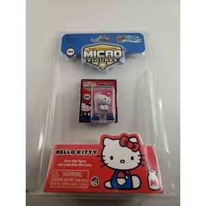 World's Smallest Hello Kitty Pop Culture Micro Figure W/ Case Classic Overalls